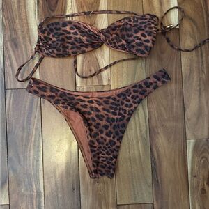 Leopard Print Bikini Set